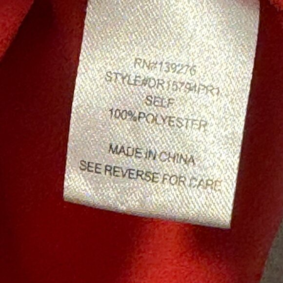 DR2 Red Ruffle Sleeve Blouse Size M women cold shoulder top blouse - Picture 4 of 12